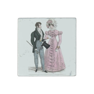 Couple Antique Wedding 1823 Man Woman Fashion Stone Magnet