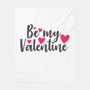 Couple Art Be My Valentine Fleece Blanket
