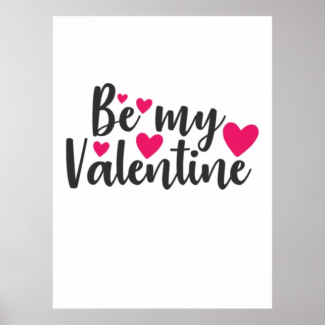 Couple Art Be My Valentine Poster (Front)
