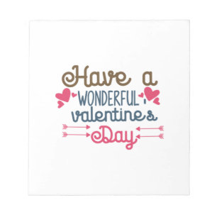 Couple Art Have A Wonderful Valentine's Day Notepad