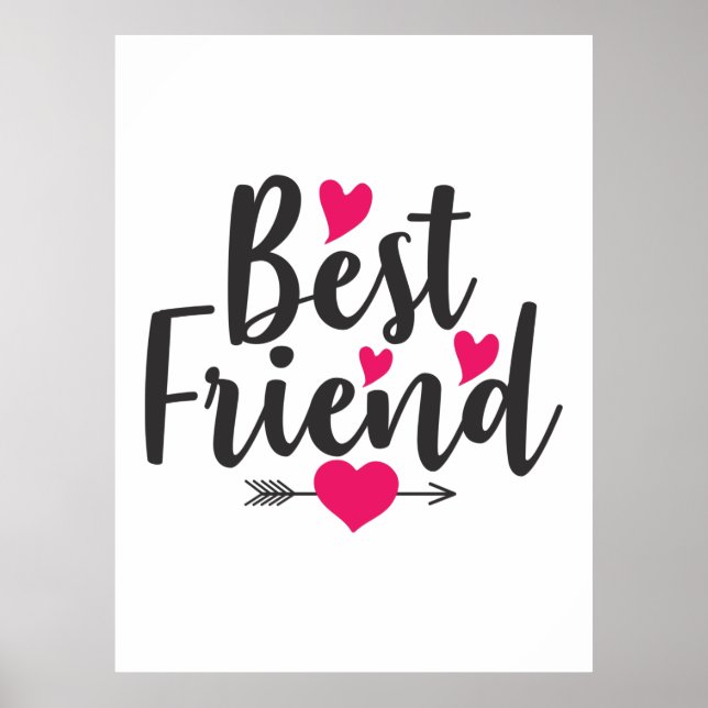 Couple Art Heart Best Friend Poster (Front)