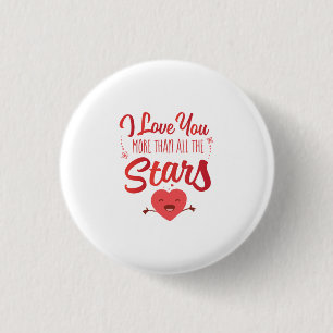 Couple Art I Love You More Than All The Stars Button