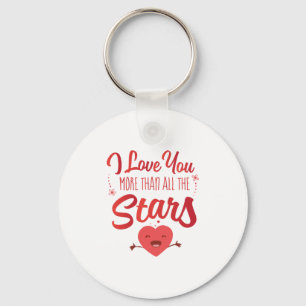 Couple Art I Love You More Than All The Stars Keychain