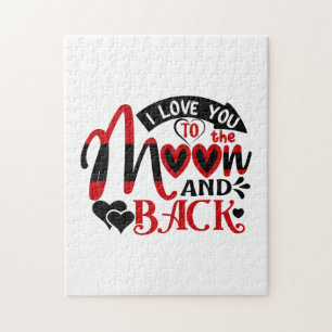 Couple Art I Love You To The Moon Jigsaw Puzzle