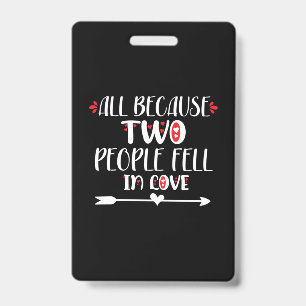Couple Art Two People Feel In Love Badge