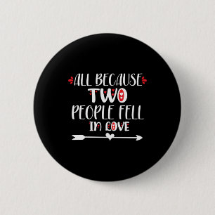 Couple Art Two People Feel In Love Button