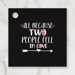Couple Art Two People Feel In Love Favor Tags