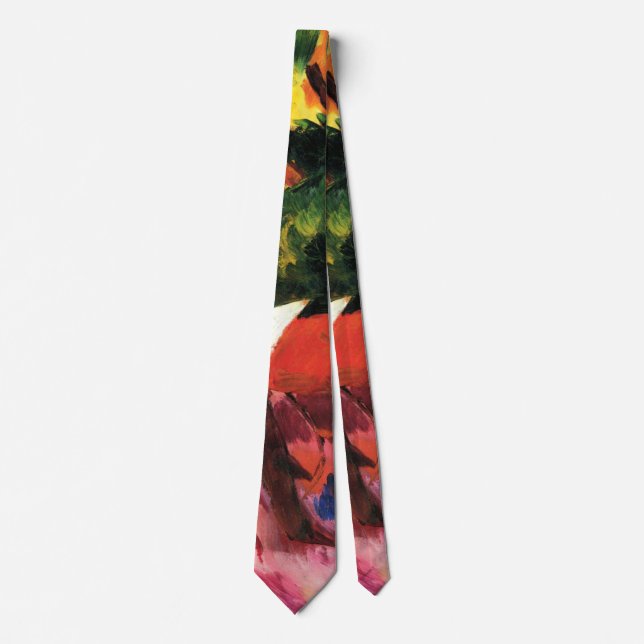 Couple At The Garden Table by August Macke Neck Tie (Front)