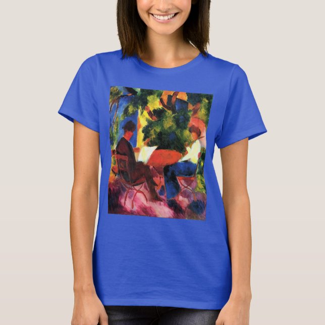 Couple At The Garden Table by August Macke T-Shirt (Front)