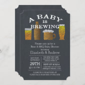 Couple Baby Brewing Barbecue Baby Shower Invitation (Front/Back)