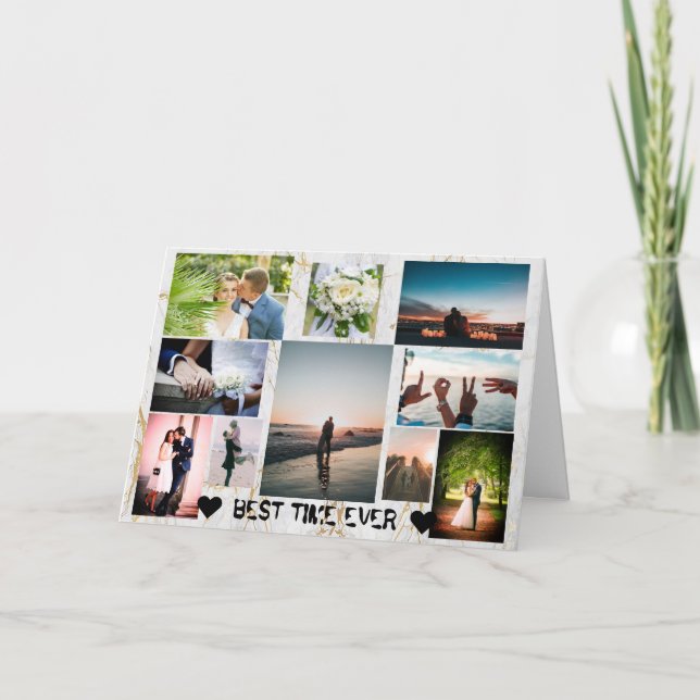 Couple BEST TIME EVER Personalized Valentine's Card (Front)