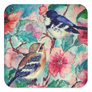 Couple Birds Sticker Spring Courtship