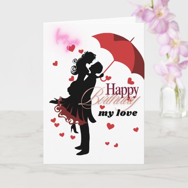 couple birthday card (Orchid)