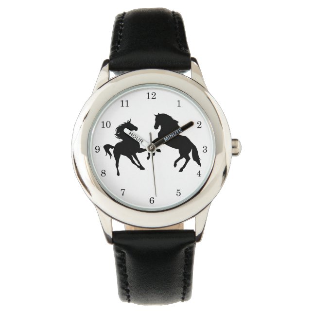 Couple Black Horse Men's Watch (Front)