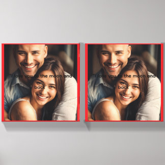 Couple Canvas Prints: Peel & Stick Photo Tile
