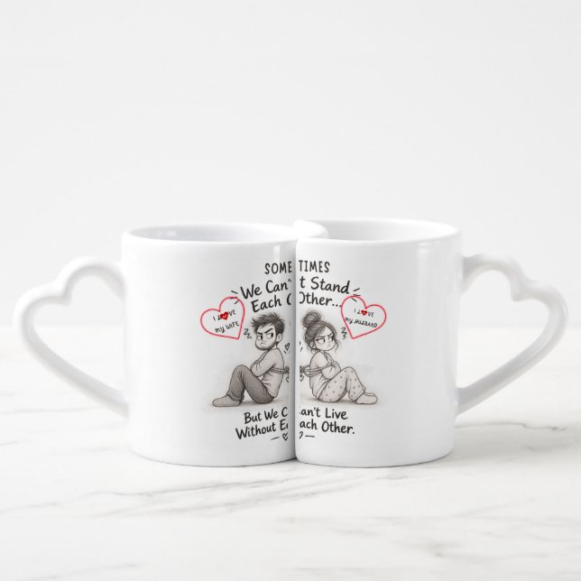 Couple Coffee Mug Set (Front Nesting)