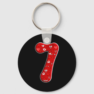 Couple Costume Duo 67 Meme Six Seven Number 7 Vale Keychain
