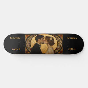 Couple Customise Art Deco Skateboard