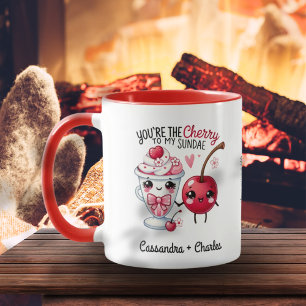Couple Customized "Cherry to My Sundae" Mug
