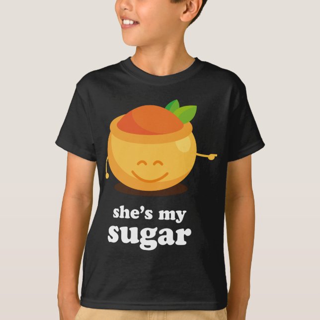 Couple Cute Sugar and Spice His T-Shirt (Front)