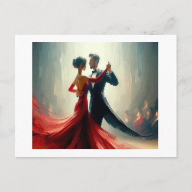 Couple Dance Waltz,  Postcard (Front)