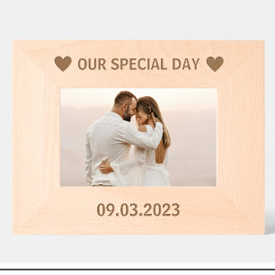 Couple Date Personalized wooden picture frame