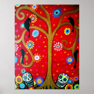 COUPLE DAY OF THE DEAD POSTER