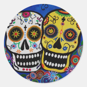 COUPLE DAY OF THE DEAD STICKERS