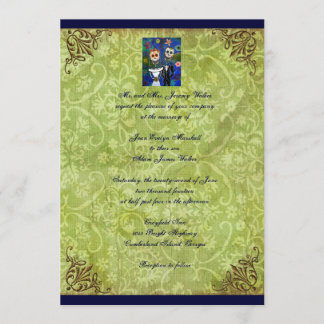 Couple Day of the Dead Wedding Invitation