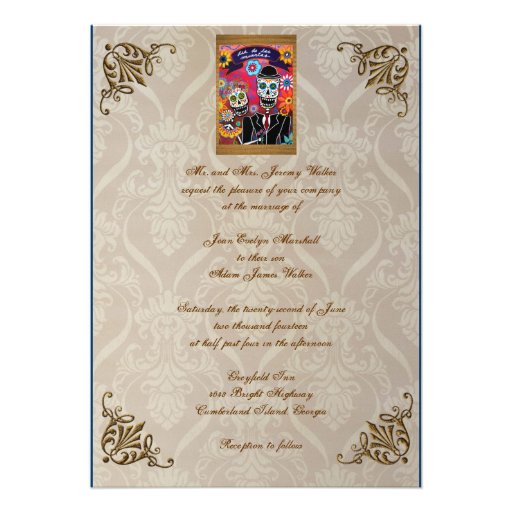 Day Of Dead Wedding Invitations 8