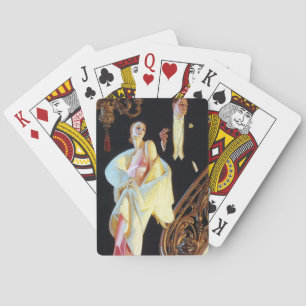 Couple Descending Staircase, 1923 by Leyendecker Poker Cards