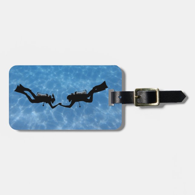 Couple Diver Luggage Tag (Front Horizontal)