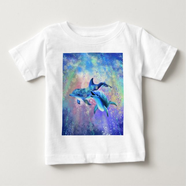 Couple Dolphin Baby T-Shirt (Front)