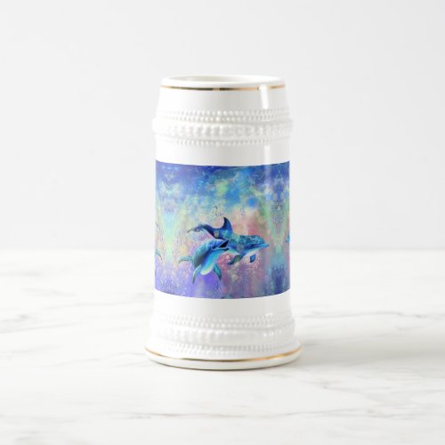 Couple Dolphin Beer Stein