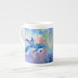 Couple Dolphin Bone China Mug