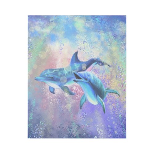 Couple Dolphin Gallery Wrap