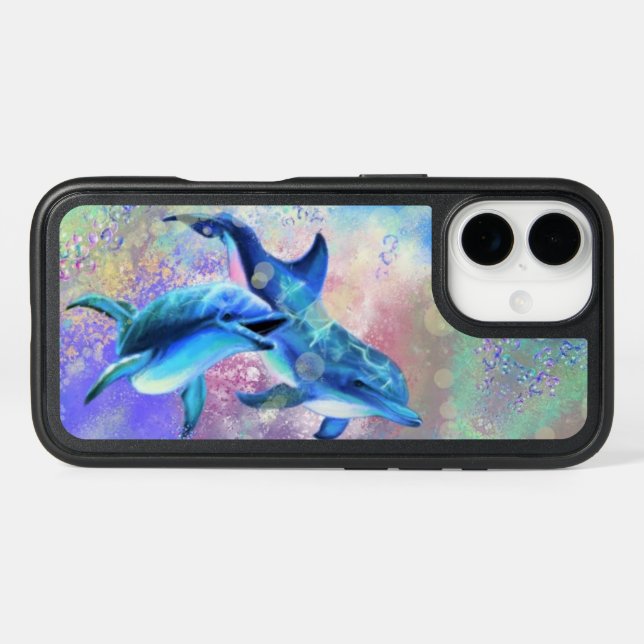 Couple Dolphin iPhone Case (Back Horizontal)