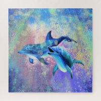 Couple Dolphin Jigsaw Puzzle