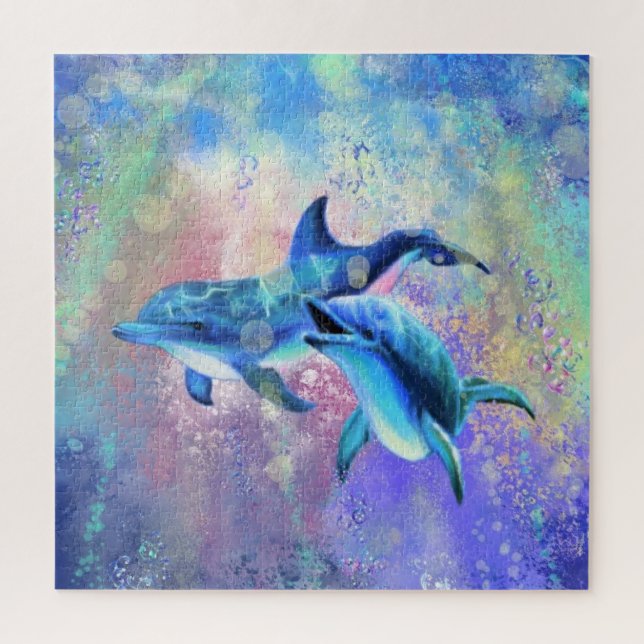 Couple Dolphin Jigsaw Puzzle (Vertical)
