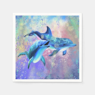 Couple Dolphin Napkins