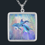 Couple Dolphin Necklace<br><div class="desc">Dolphins Couple Necklaces Gift - MIGNED Painting Design</div>