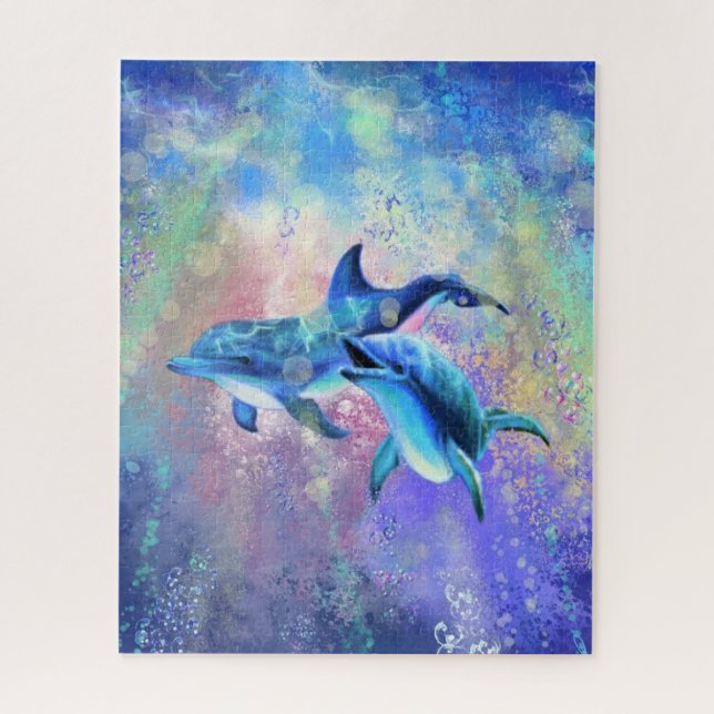 Couple Dolphin Puzzles (Vertical)