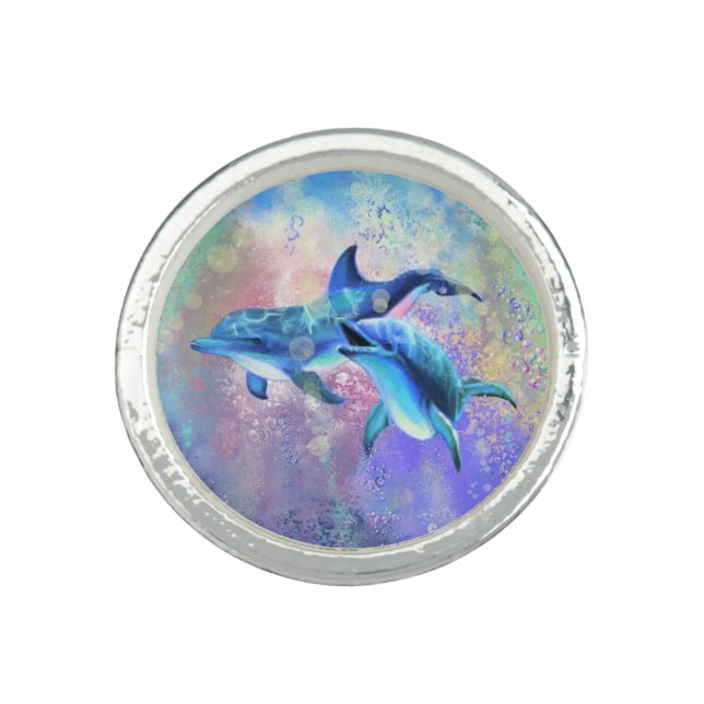Couple Dolphin Ring (Front)