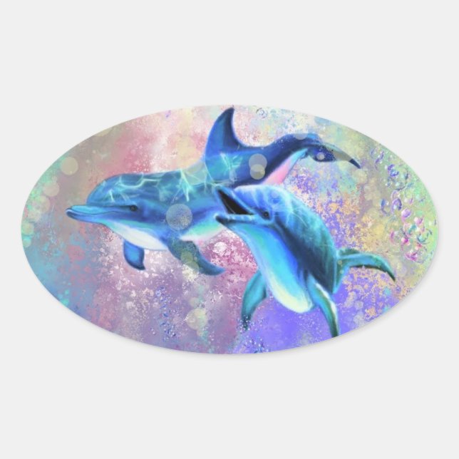 Couple Dolphin Sticker (Front)