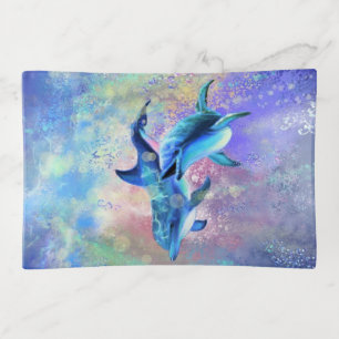 Couple Dolphin Trinket Tray
