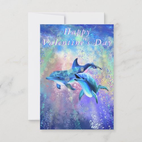 Couple Dolphin Valentines Day Card _ I Love You