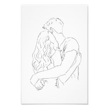 Couple Drawing Poster Print From My Sims 4 CC