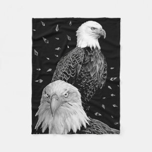 Couple Eagle Fleece Blanket