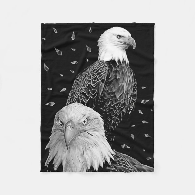 Couple Eagle Fleece Blanket (Front)
