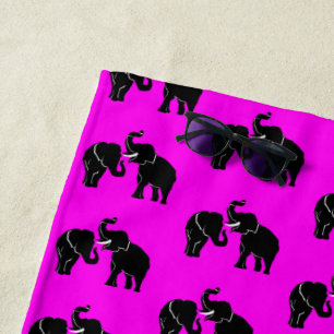Couple Elephant Beach Towel - Custom Colors